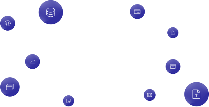 Abstrakter Tech-Hintergrund mit digitalen Linien und Integrationsthema