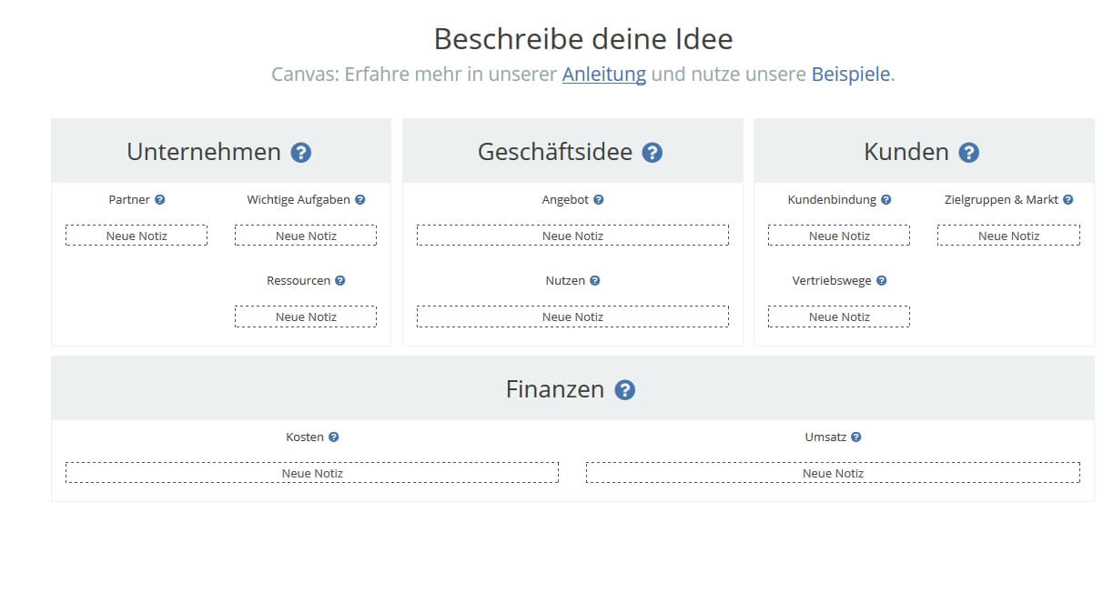 SmartBusinessPlan Screenshot Business Model Canvas 3