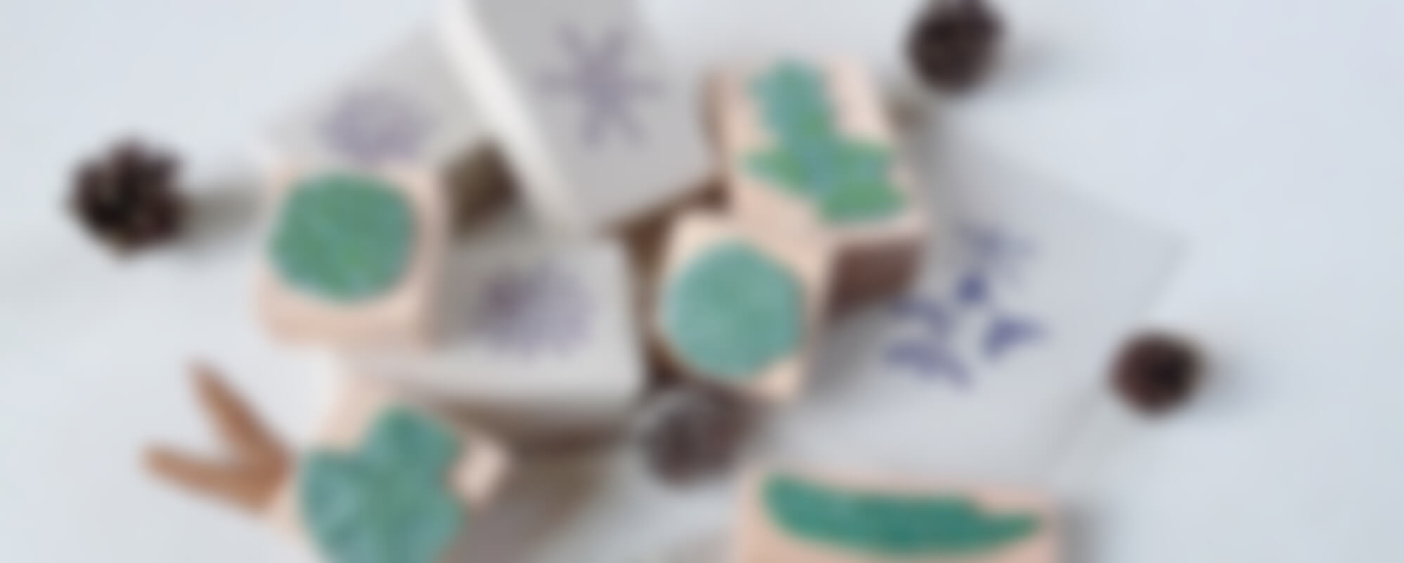 Unscharf maskiertes Set Stempel