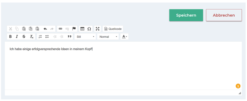 SmartBusinessPlan Screenshot Text Editor